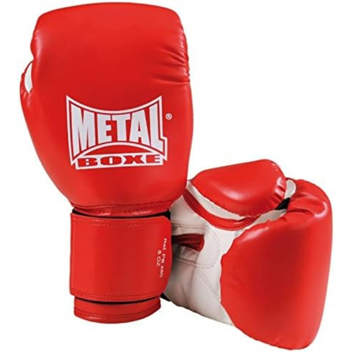 Боксерські рукавички Metal Boxe 10 унцій, червоні