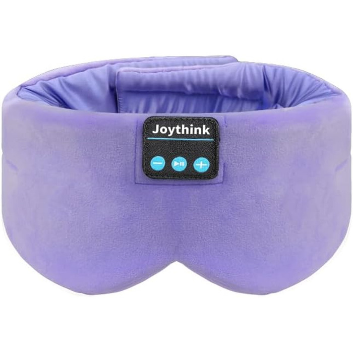Маска для сну Joythink з Bluetooth 5.3 та навушниками, шовкова, для бічних положень, 16 год автономії, періння для подорожей, медитації (Ліловий)