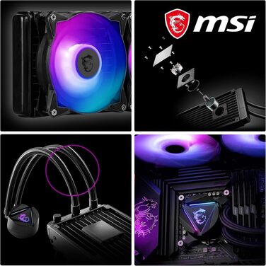 MSI MAG CoreLiquid 360R V2 - Система водяного охолодження CPU з RGB, для AMD та Intel, 360 мм