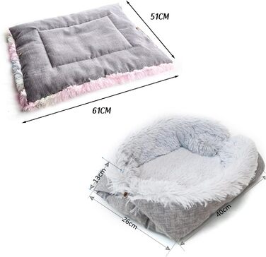 Ліжко для котів YUYTE, миюче, для дому, тепле, зручне, підходить для всіх сезонів (сірий)