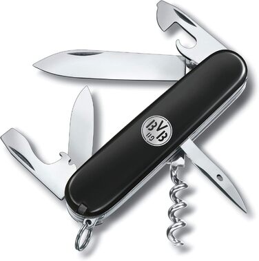 Нож Victorinox Spartan BVB Edition: мультитул, 12 функцій, Swiss Made, чорний/срібний