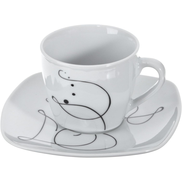 Набір посуду Maser Serie Chanson, 30 предметів, порцеляна, для 6 осіб, білий