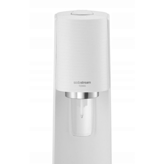 Сифонізатор для газованої води SodaStream Terra, білий (балон CO2 та пляшка 1 л у комплекті)