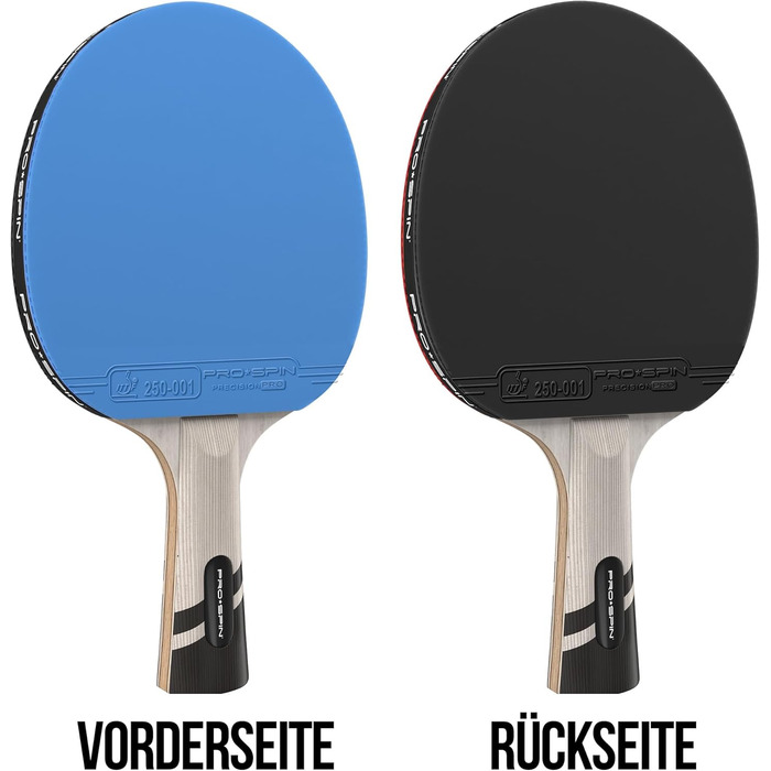 PRO SPIN Table Tennis Paddle - Carbon Pro Racket with Superior Precision, Spin Rubber, 2.0mm Sponge, Protective Case - Premium Quality, High Performance Table Tennis Set (Blue, 2-Pack)