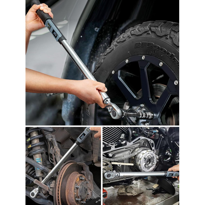 Цифровий шуруповерт з моментом, 2.66-53.1 In-lbs/ 1/4'' Drive, 17-340Nm, з індикатором крутного моменту, звуковим сигналом та LED-дисплеєм, 27 в 1