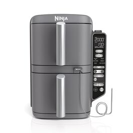 Аерофритюрниця Ninja Double Stack XL 9.5л SL451EU сіра - фритюрниця без олії з цифровим термометром, 6 програм, 2 рівні