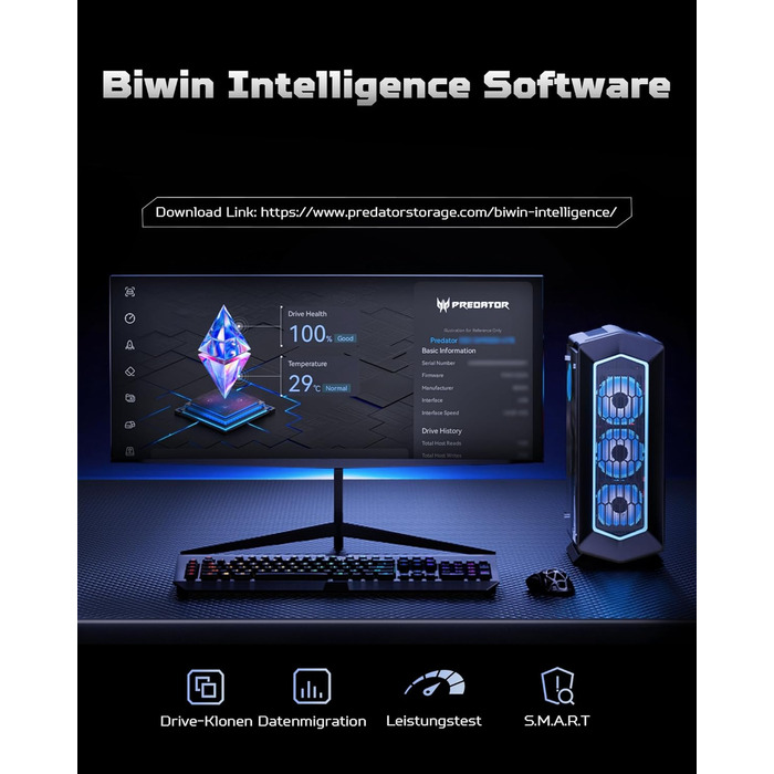 SSD Acer Predator GM6 1TB M.2 NVMe PCIe 4.0 - Швидкий накопичувач для ігор та ПК