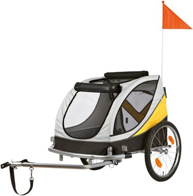 Причіп для велосипеда Trixie 12805, сірий/чорний/жовтий, 63x68x75 см (M)