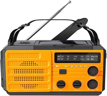Сонячна радіостанція 20000mAh з ручним генератором, FM/AM/SW радіо, Powerbank, LED ліхтарик, SOS сигнал, USB зарядка для походу