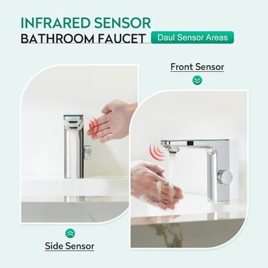 Кран кухонний CREA, 360° поворотний, з високим виливом, інфрачервоний, хром