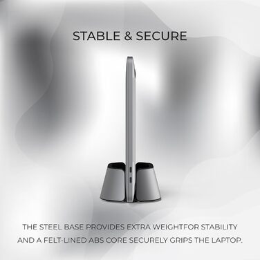 HumanCentric Adjustable Laptop Stand & Dock - Leather & Aluminum - for MacBook Pro & Laptops (0.5-1.5