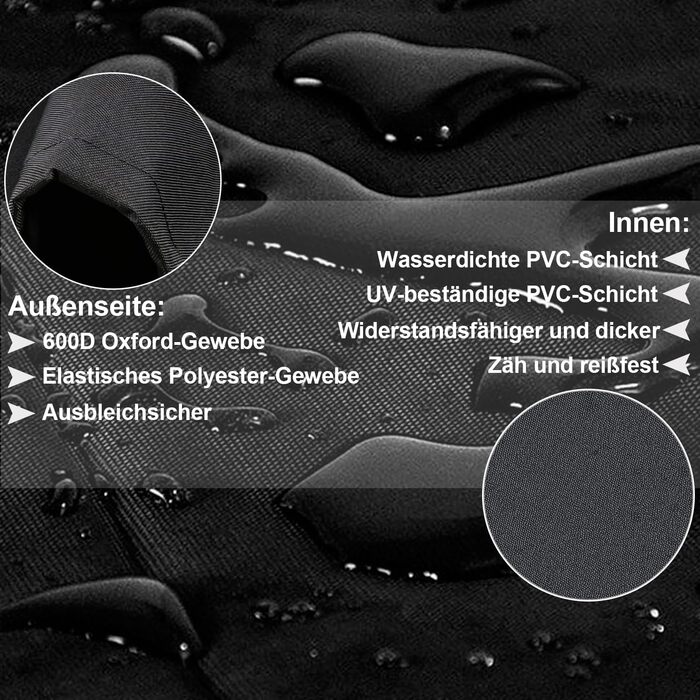 Чохол для гриля Weber Q100/Q200/Q1000/Q1200/Q1400/Q2000/Q2200/Q2400 на візку, водонепроникний, зносостійкий 600D Oxford, захисна кришка для барбекю з переносною підставкою