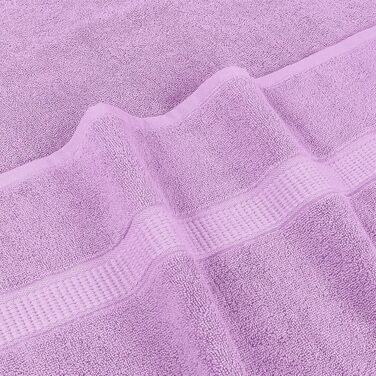 Набір розкішних великих банних рушників Utopia Towels, 2 шт, 100% бавовна, 600 г/м², гігроскопічні та м'які, готельна якість, фіолетові (90x150 см)