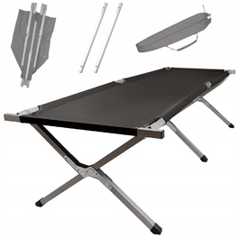 Розкладне ліжко Ikonka 190 см x 70 см, чорне