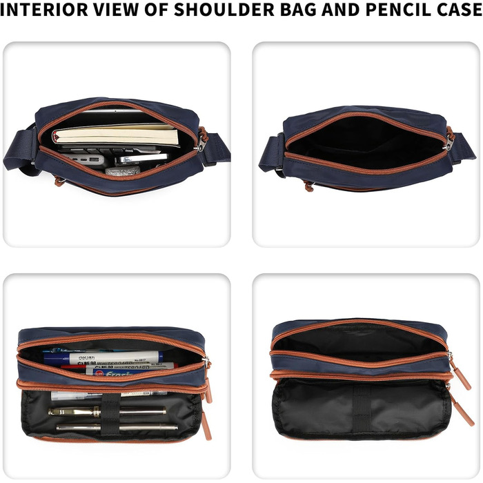 KONO Рюкзак для школи 3-в-1: рюкзак, сумка через плече, пенал. Підходить для ноутбука 15.6