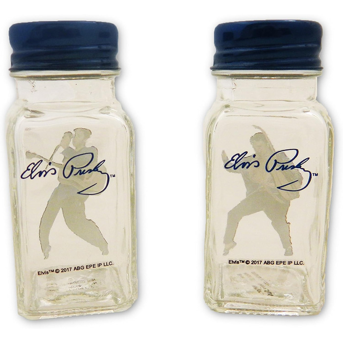 Midsouth Products Elvis Presley Salt and Pepper Shaker Set, Dancing Figures, 2-Piece Glass Shaker Set