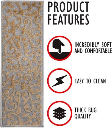 Сходинкові сходи Sussexhome Leaves Collection Beige - набір 13 шт.