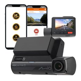 Відеореєстратор Mio MiVue 955W Pro 4K: GPS, Wi-Fi, STARVIS, HDR, Паркувальний режим, 3 роки гарантії