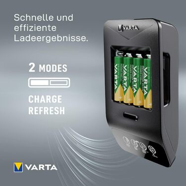 Зарядний пристрій VARTA для акумуляторів AA/AAA (LCD Smart Charger+, Single)