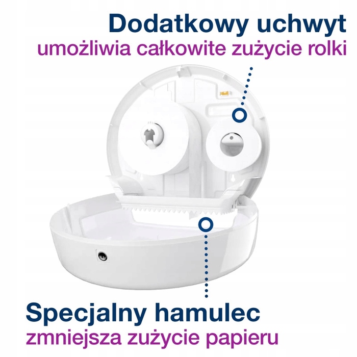 Диспенсер для туалетного паперу Tork Elevation Mini Jumbo T2, білий (555000)