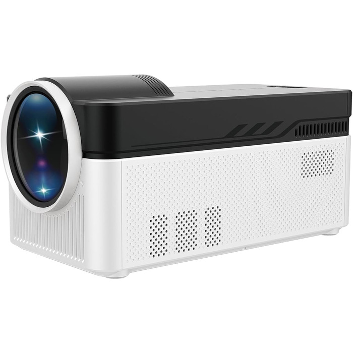 LQWELL HY300 PRO Mini Beamer: портативний проєктор 4K, Android 11, WiFi 6, Bluetooth 5.0, Airplay/Miracast, для Android/iPhone/PC/Mac/Switch (білий)