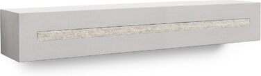 Buchenbusch urban design key board with concrete shelf 'light edition' 33x6x5 cm, key board wall, key storage hallway, (white mottled)