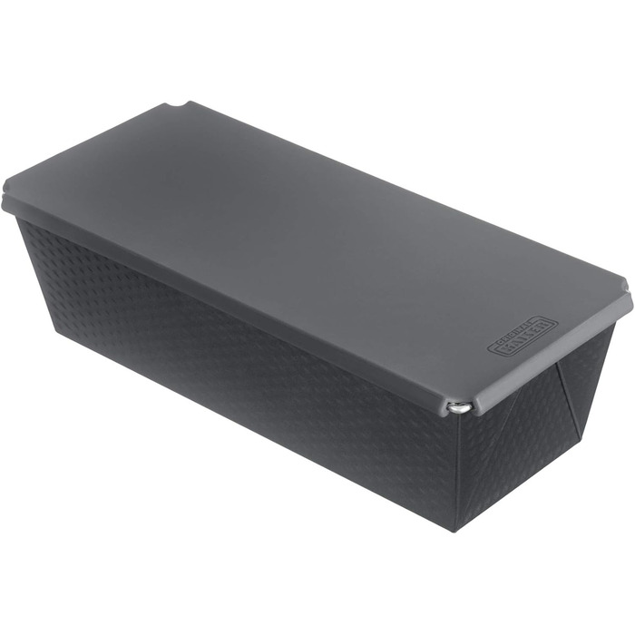 ORIGINAL KAISER Kaiser Inspiration Loaf Pan with Silicone Lid, Rectangular Baking Tin, Non-Stick Coated for Baking and Storage, 32x 15 x 19 cm, Alloy Steel, Grey, 35 x 14 x 9 cm, 5