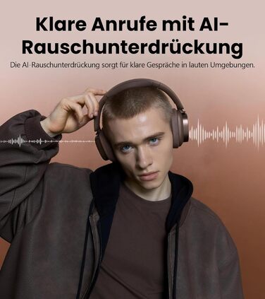 Навушники бездротові Edifier ES850NB з шумозаглушенням, Hi-Res Audio, Bluetooth 5.4, коричневі