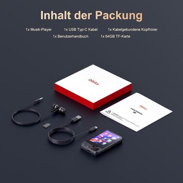 MP3-плеєр 128GB з Bluetooth 5.3, 2.4