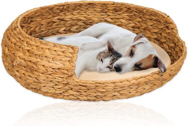 Dog bed, cat bed, Opal water hyacinth, natural, size 5 (Ø 83 cm) (size 3)