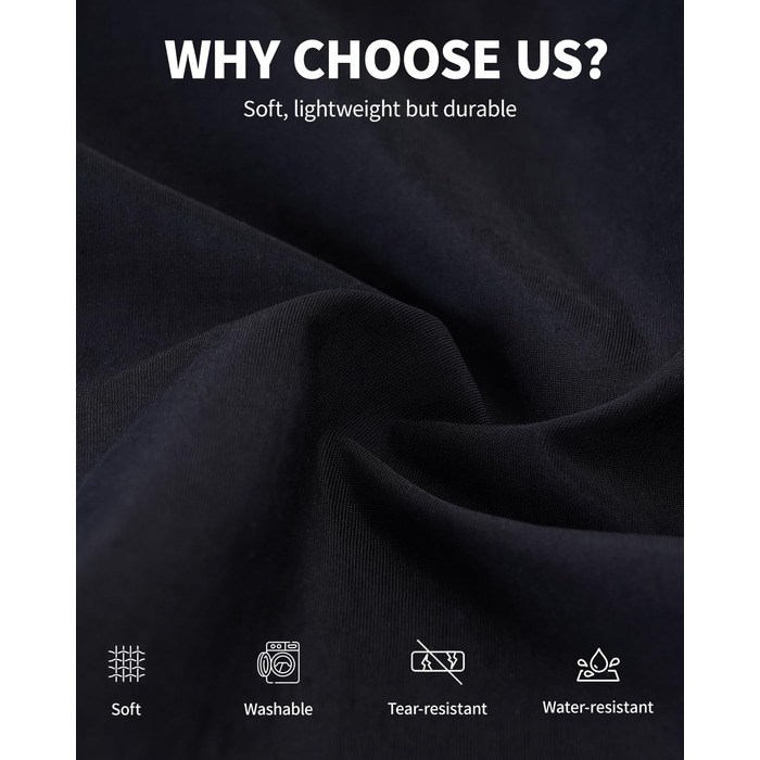 Набір для організації багажу Narwey (5 шт.) - компресійні куби для подорожей, чорний