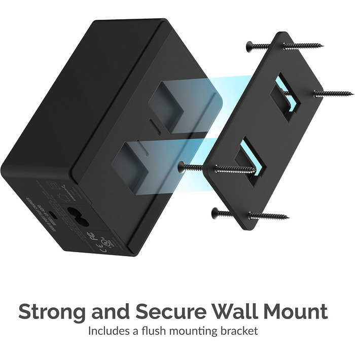 Зарядний пристрій Sabrent USB 60W 10 портів, станція швидкої зарядки з мережею для MacBook, USB-C ноутбуків, iPhone, Samsung Galaxy (AX-TPCS)
