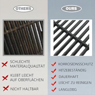 Решітка для гриля Weber Spirit 300 серії (Gusseisen), 44,5 x 30 см. Сумісна з E310, E320, E330, SP310, Genesis Silver B/C