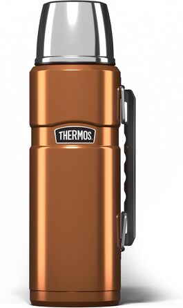 King Stainless Steel Flask with Handle - 1.2L / 1200ml - Brown