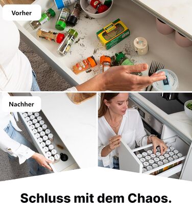 Набір скляних баночок для спецій Deco haus® з кришкою та ситом [+Етикетки] - 24 шт.