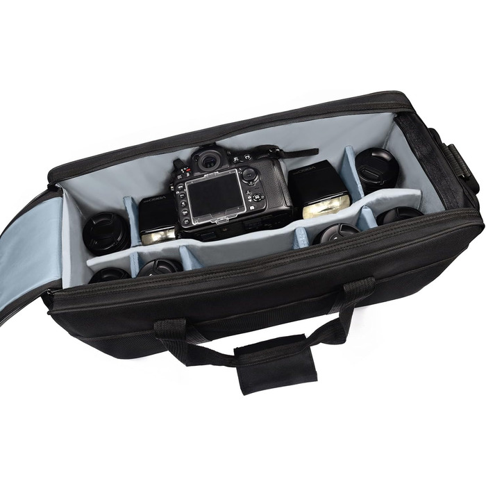 Bodyguard XXXL Camera Bag Jupiter Large Photo and Video Camera Bag with Variable Interior Compartment for 9 Compartments