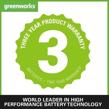 Акумуляторна газонокосарка Greenworks 24V, безщітковий двигун, 33 см, для газонів до 140 м², 30-літровий травозбірник, комплект з акумулятором і зарядним, 3 роки гарантії