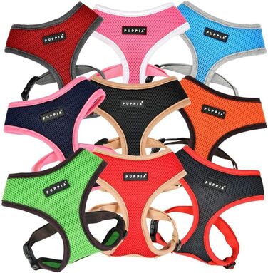 М'яке собаче нашийник Puppia Soft Harness II - комфортний та регульований, для собак середніх та маленьких порід, винний колір, розмір M