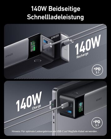 Anker Power Bank 737 24000mAh 140W: портативний акумулятор для iPhone, Samsung, MacBook, AirPods