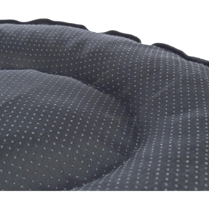 Кругле ліжко для собак TRIXIE Föhr, діаметр 70 см, чорний/пісочний колір, з ручкою для перенесення, м'яке та миється