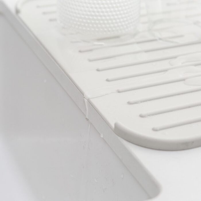 Килимок для сушіння посуду Brabantia, силікон, світло-сірий, 32,5 x 44 x см