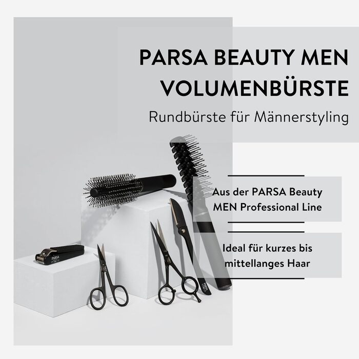 PARSA Beauty Men Фен-щітка для об'єму волосся - антистатична, з карбоном, для чоловіків