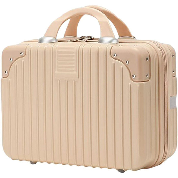 Waterproof Cosmetic Case Makeup Bag Lightweight Carry-on Beauty Case with Handle and Zipper, Women's Wear-resistant Hard Shell Toiletry Bag for Travel Excursion