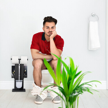 Комплект для туалету Relaxdays у чорному матовому кольорі