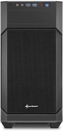 Корпус для ПК Sharkoon V1000 RGB Micro Tower, Micro-ATX, чорний (без вікна)