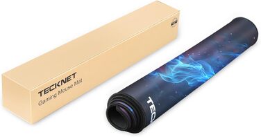 TECKNET XXL килимок для миші Speed Gaming, 900x400 мм, чорний, для геймерів, вологостійкий, з покращеною поверхнею для точності та швидкості, антиковзаюча гумова основа (дизайн 