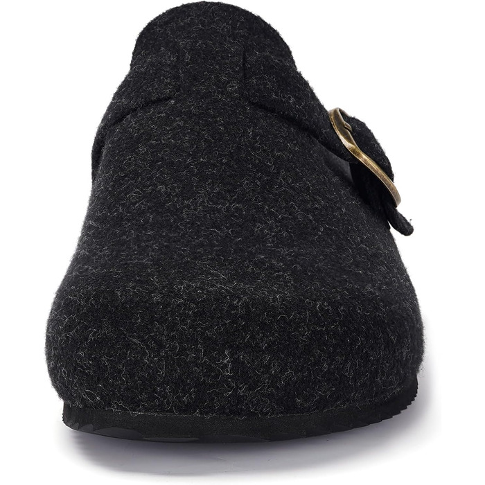Тапочки халатні жіночі Dokela зимові, замшеві, з підкладкою, чоловічі, з корковим устілком, теплі, чорні, 42 EU