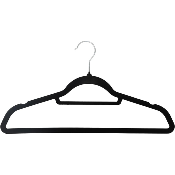 Набір вішалок для одягу SVITA 10 шт. для костюмів, чорного кольору, з антиковзаючим покриттям