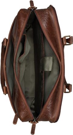 Сумка для ноутбука LEABAGS Leder Aktentasche чоловіча зі шкіри, до 16 дюймів, коричнева (M, Cow Saddle Horse)