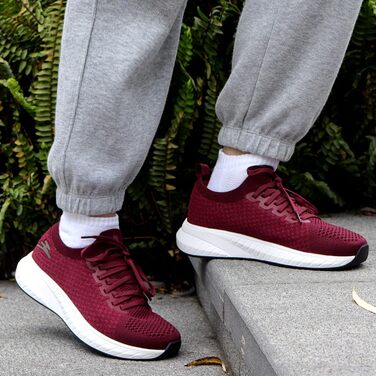 Жіночі спортивні кросівки для бігу та прогулянок. Легкі, дихаючі, стильні. Колір: бордовий, розмір EU 37